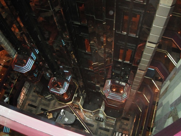 Top view of elevators